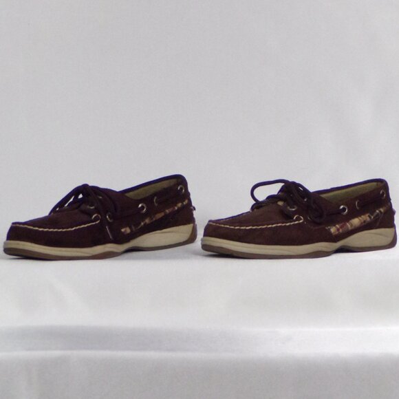 SPERRY TOPSIDER size 7M brown flat-heel loafers leather (suede) uppers - Picture 4 of 12